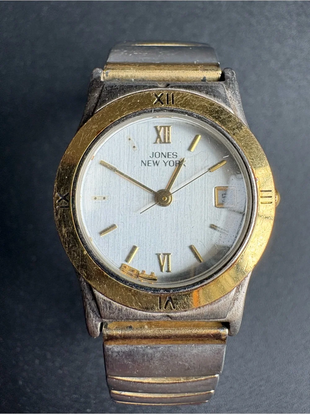 Jones New York Two-Tone Roman Numeral Watch - Gold & Silver‎